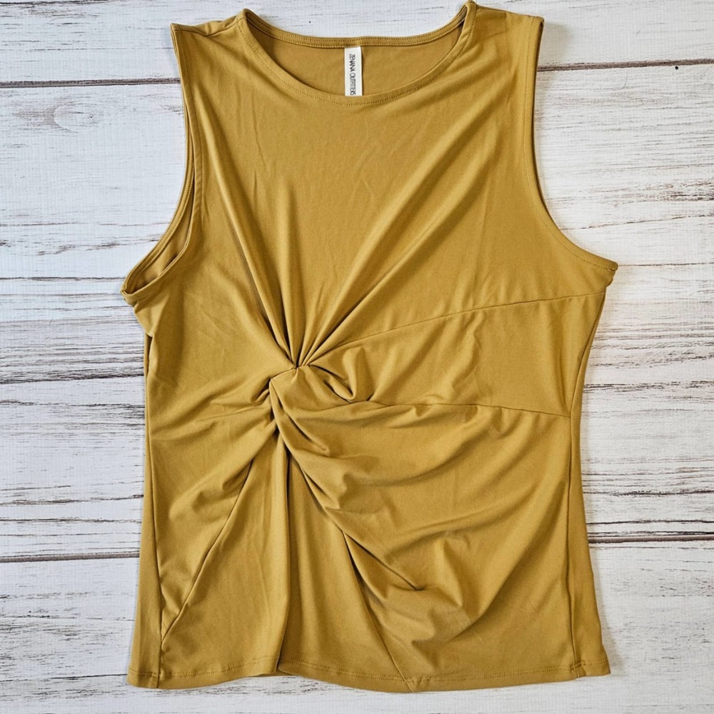 Sleeveless Mustard Twist Top